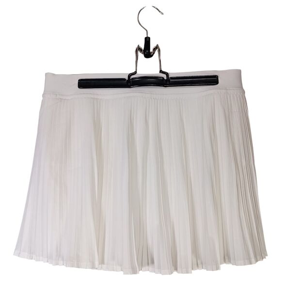 Lululemon Skirt 8 Womens White Varsity Athletic Tennis Polyester Blend Pockets - Picture 2 of 6